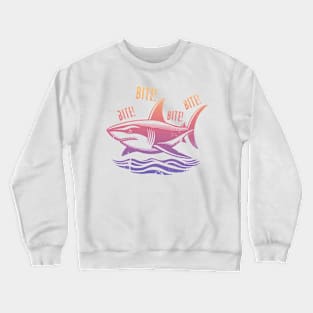 Bite Bite Shark Full Color Crewneck Sweatshirt